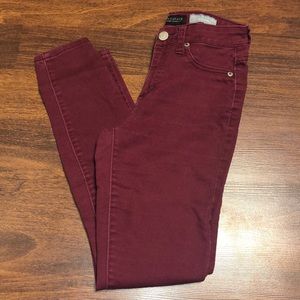 Aeropostale Maroon high waisted jeggings